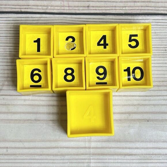 VTG Tupperware Tupper Toys Pick Em Up Truck Orange w/9 Number Cubes 70s Toy Car - Picture 2 of 13